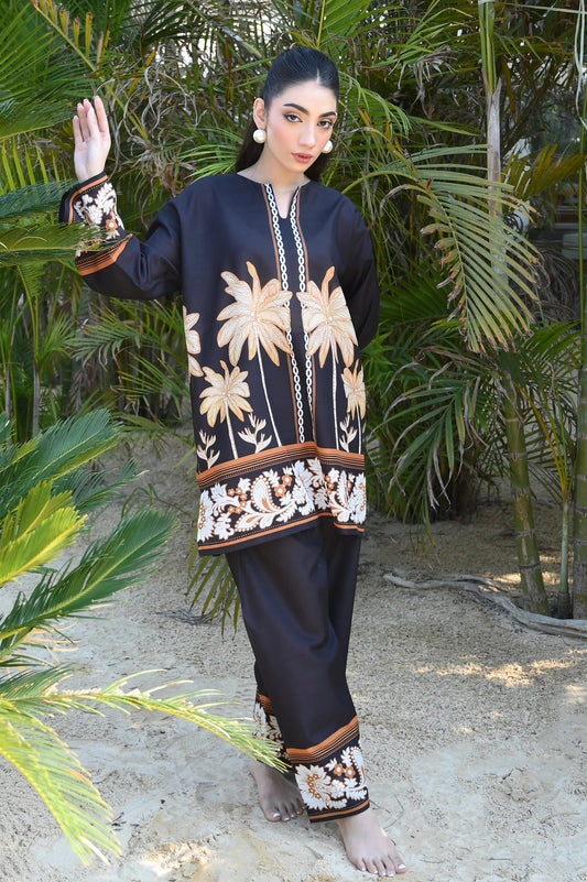 BLACK SLAYER Premium Turkish Co Ord Set in Soft Korean BSY with Vibrant Digital Printing