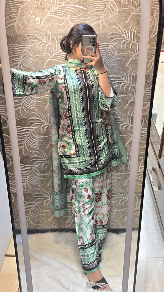 GREEN AURA (3 pc japan satin cord swt)