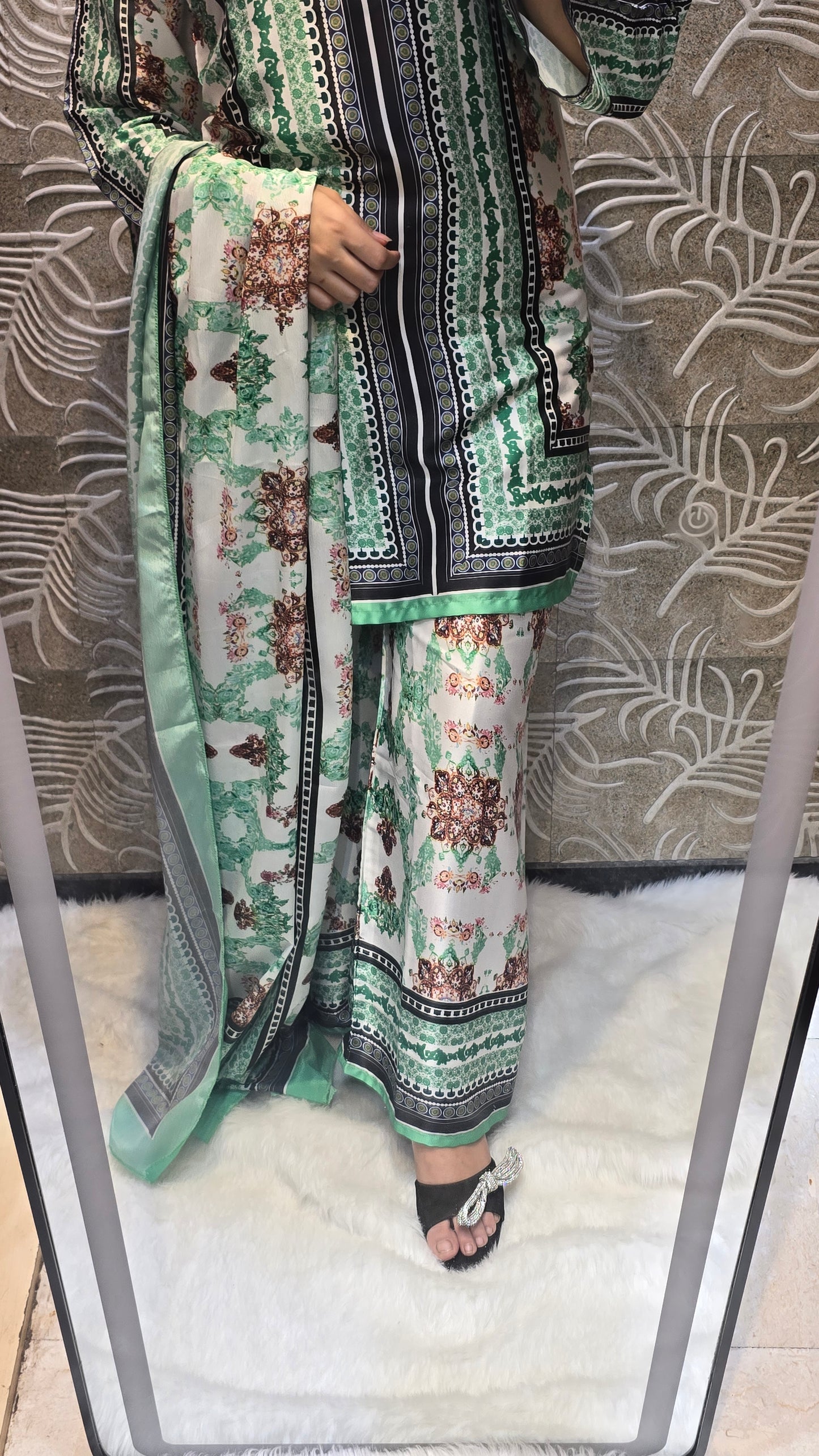 GREEN AURA (3 pc japan satin cord swt)