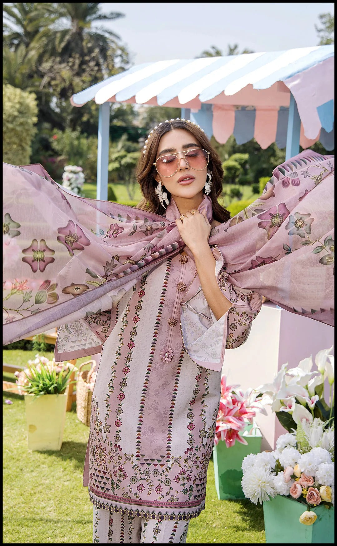 ACTRESS 3 pc turkish cord set with dupatta