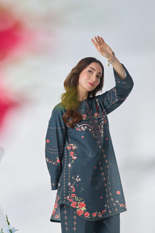 MIDNIGHT BLUE 2 pc turkish cord set korean bsy fabric