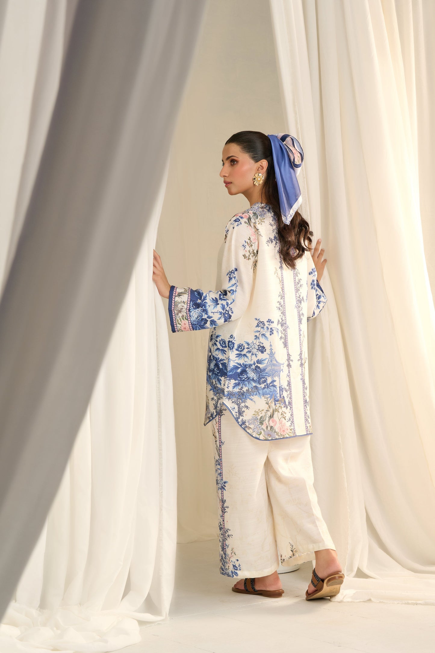 WHITE BLUE premium turkish cord set readytowear