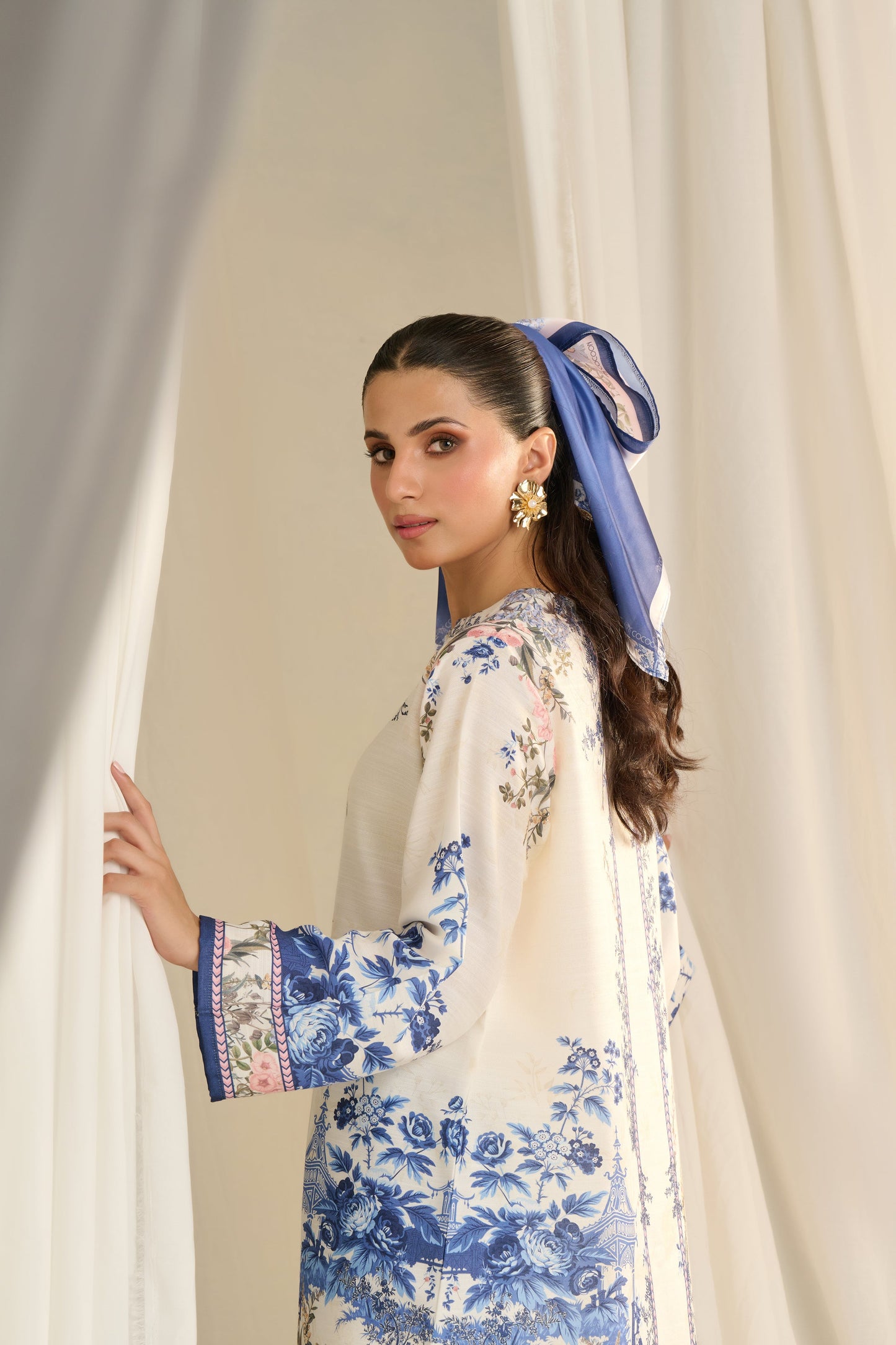 WHITE BLUE premium turkish cord set readytowear