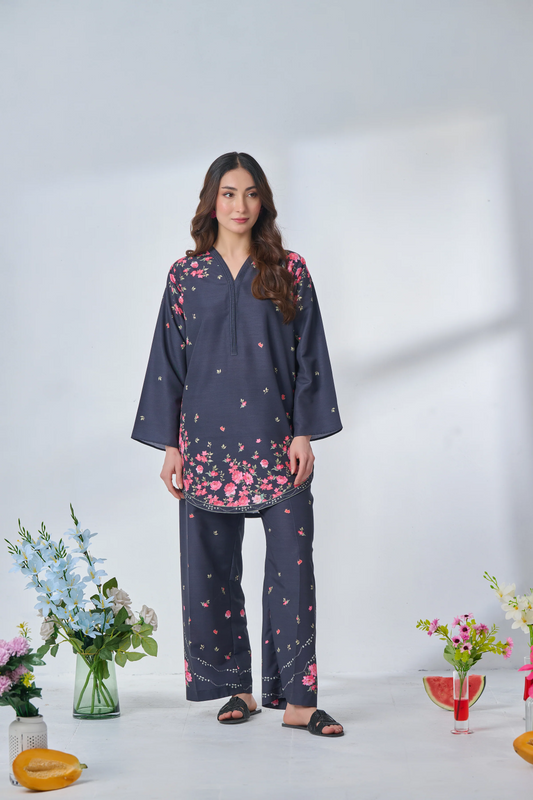 MINIMALIST 3 pc turkish cord set with dupatta pure muzlin fabric