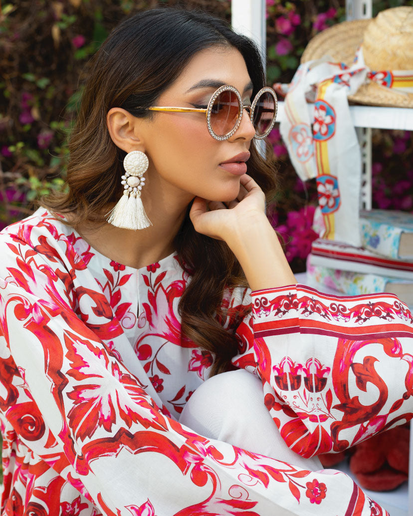 RED LOVE 2 pc trending turkish cord set