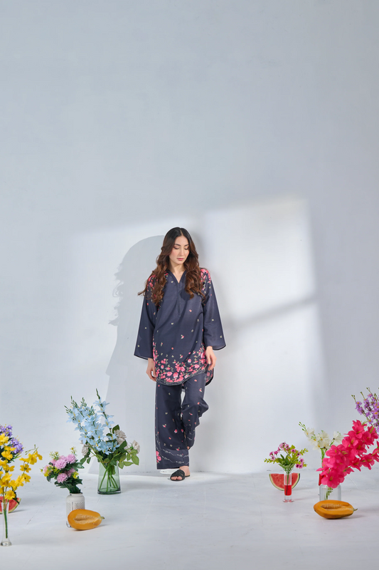 MINIMALIST 3 pc turkish cord set with dupatta pure muzlin fabric