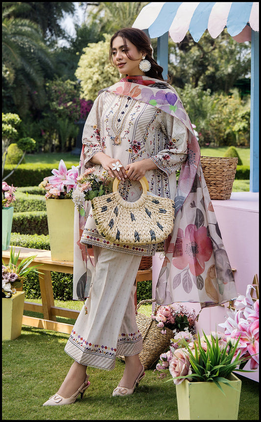 IVORY DREAM (3pc pakistani cord set with dupatta)