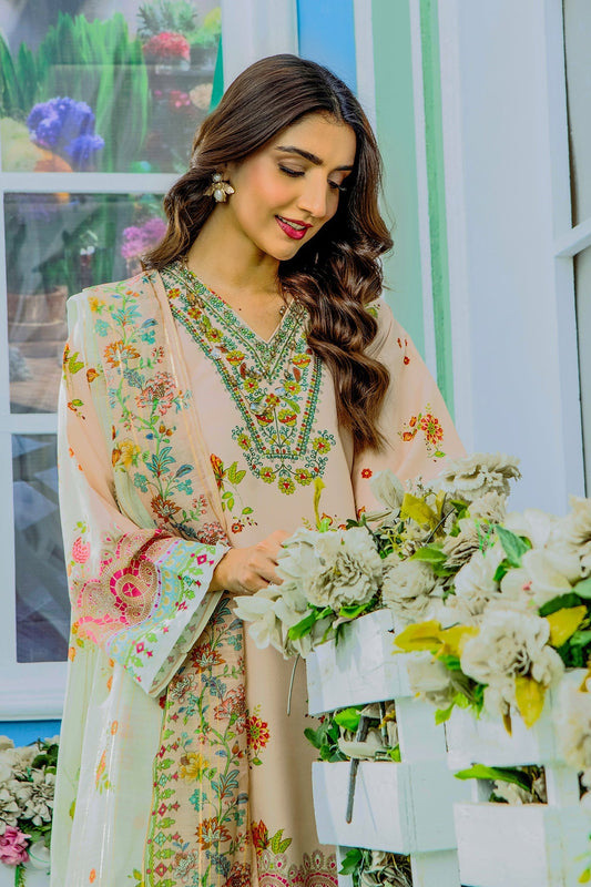 SPRING GLOW (3pc turkish long cord set with dupatta) Aminah Designs