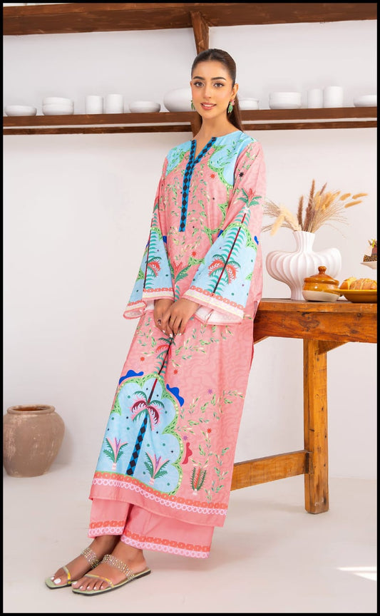 Premium Floral Printed Lawn Kurti for Women - Long Straight Designer Kurta | Summer casual Wear | Aminah Designs Aminah Designs