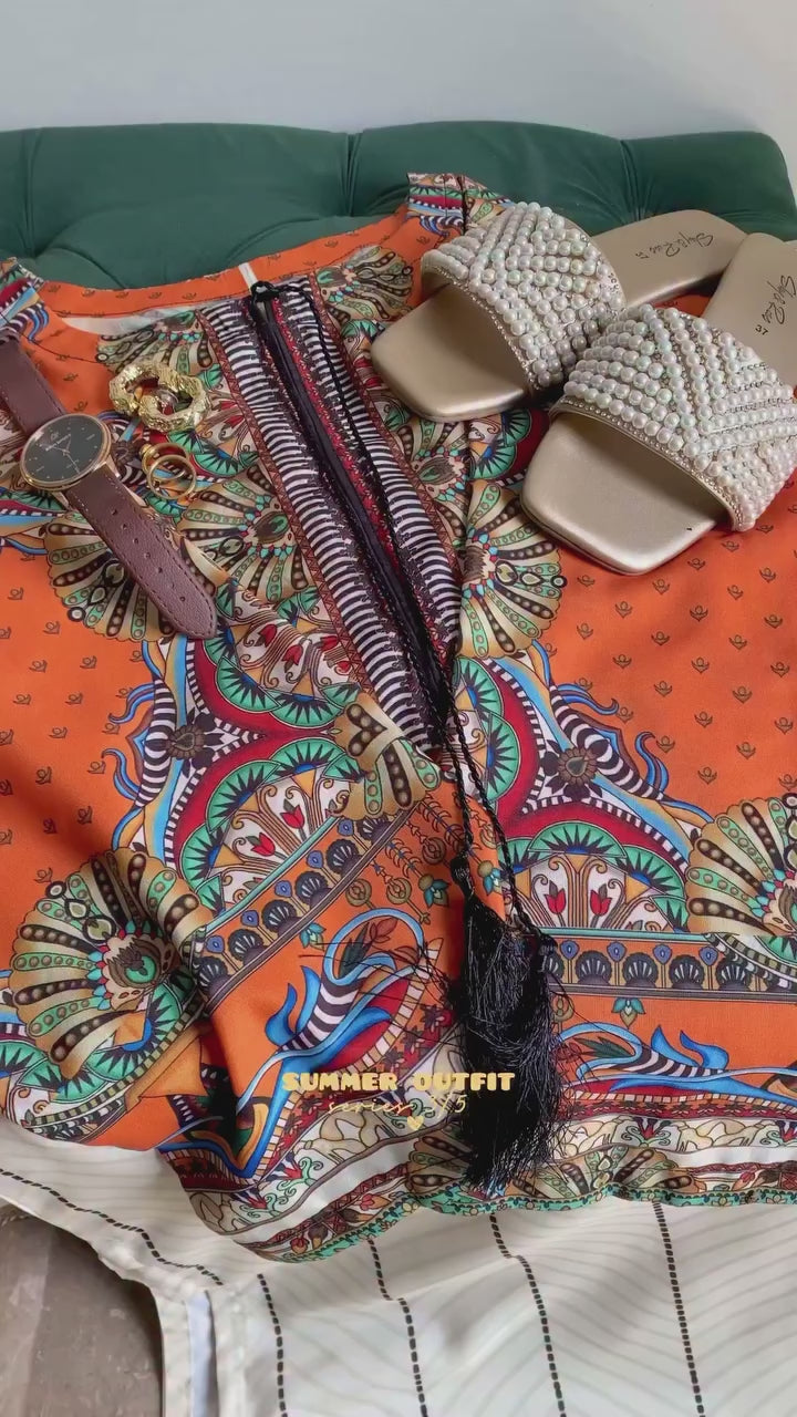 ORANGE AFFAIR 2 pc turkish cord set