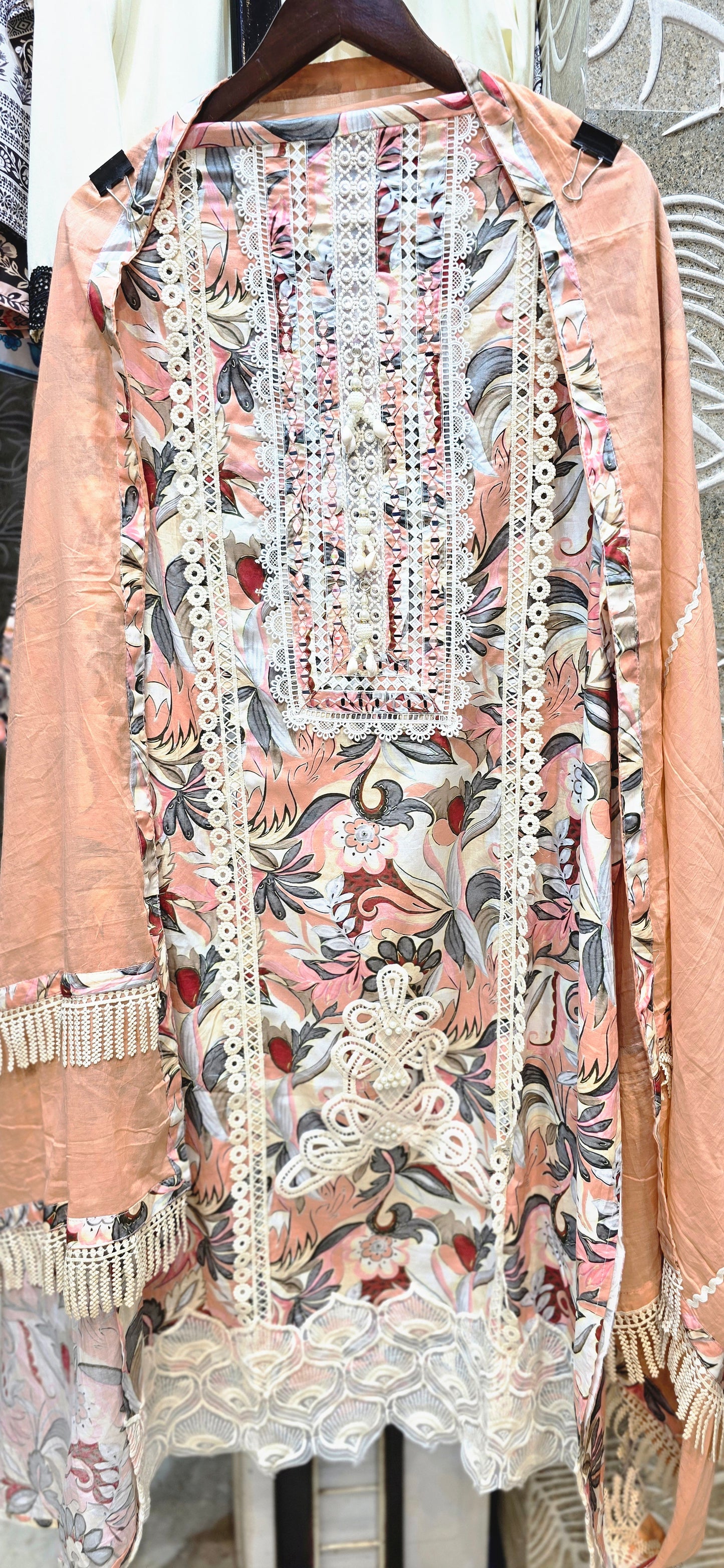 PURE COTTON DESIGNER DRESSES 3 PC SUIT