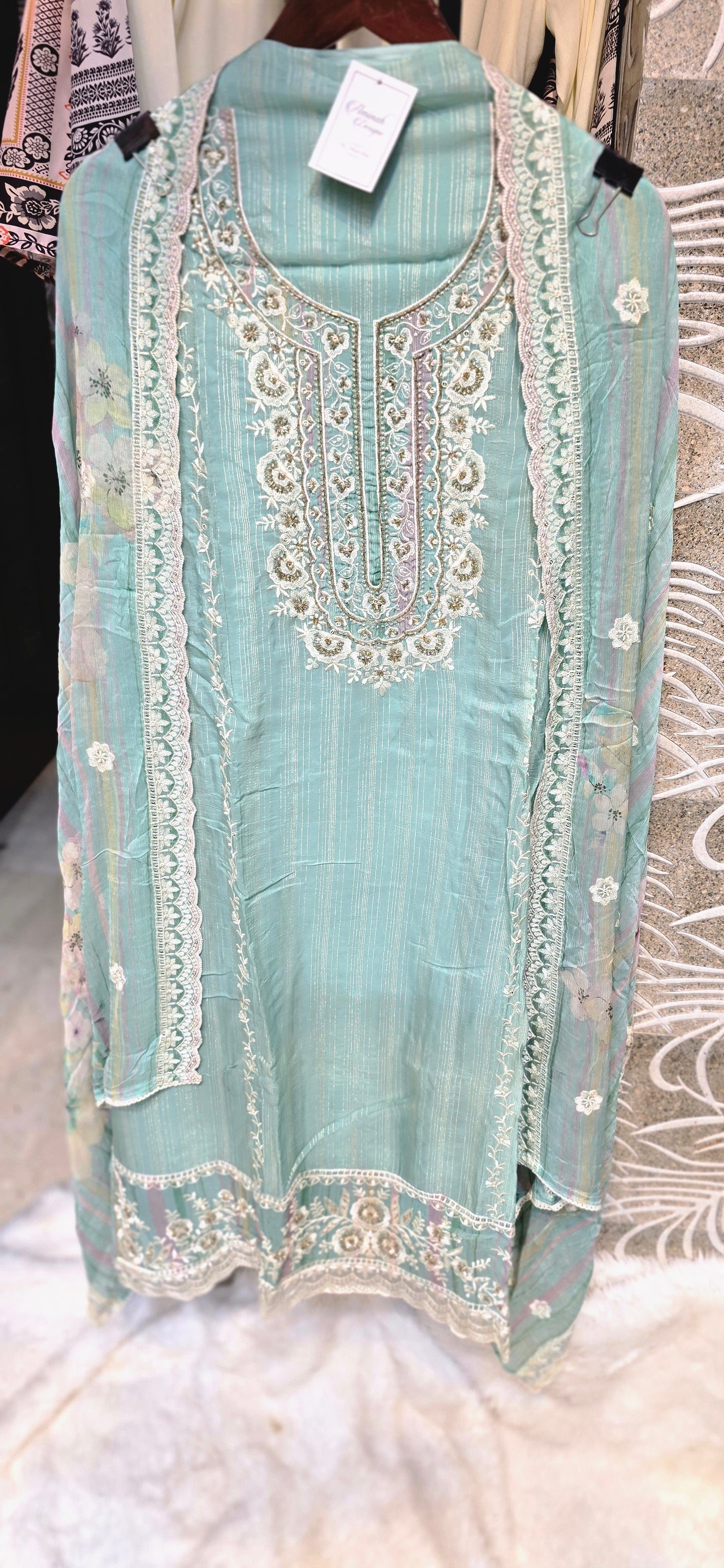 3 PC HEAVY EMBROIDERED EXCLUSIVE DRESS WITH DIGITAL PRINTED DUPATTA