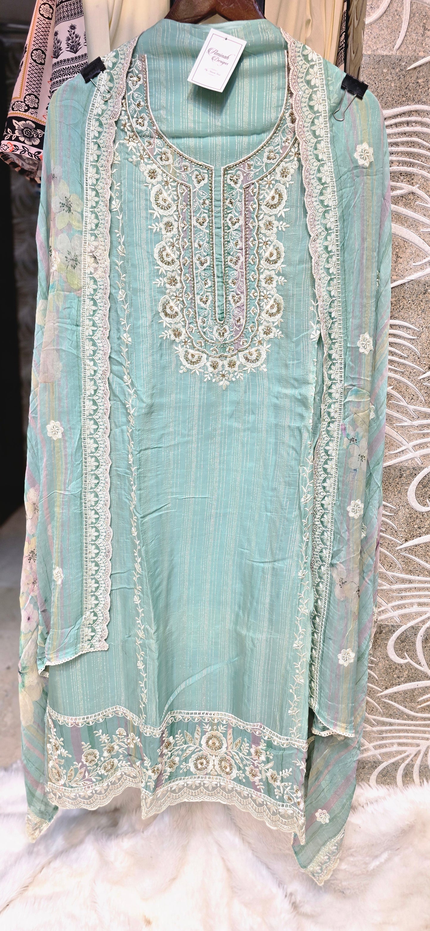 3 PC HEAVY EMBROIDERED EXCLUSIVE DRESS WITH DIGITAL PRINTED DUPATTA