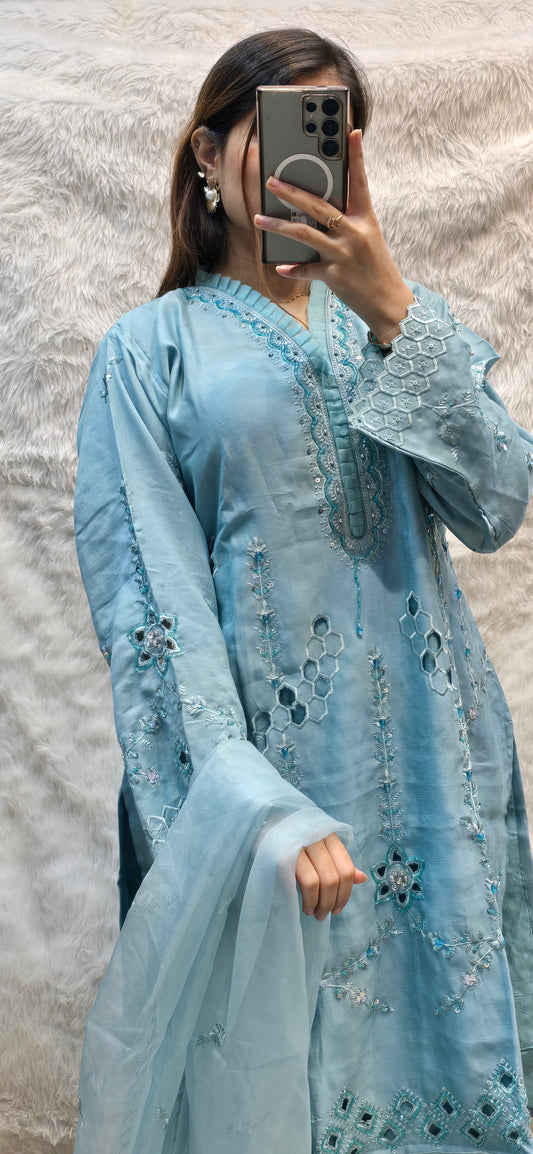 AZURE CUTWORK 3PC SET (readytowear)