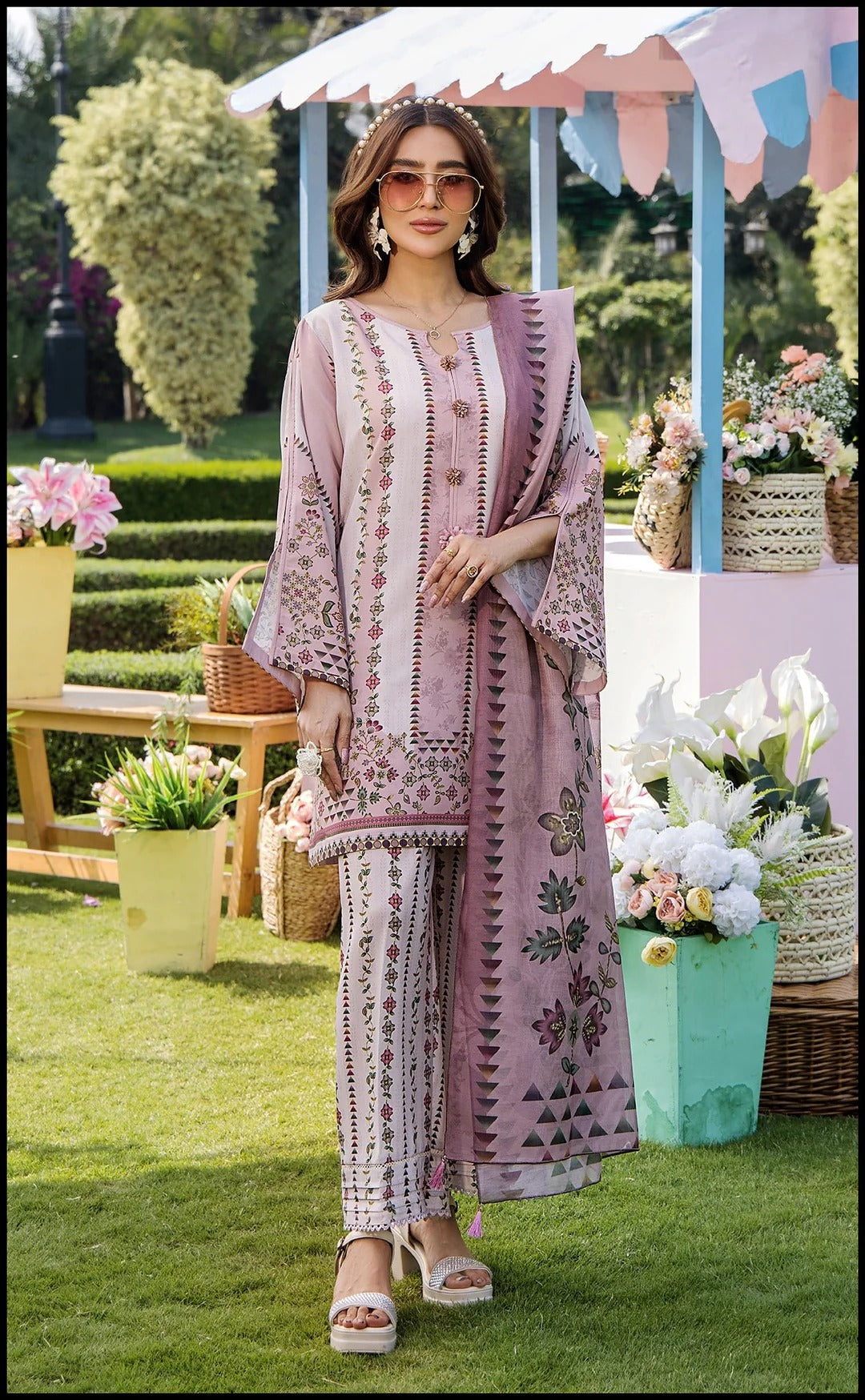 ACTRESS 3 pc turkish cord set with dupatta