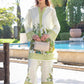 WHITE PARADISE Turkish Co-ord Set – Stylish Digital Prints, Wash-Safe, No Color Loss
