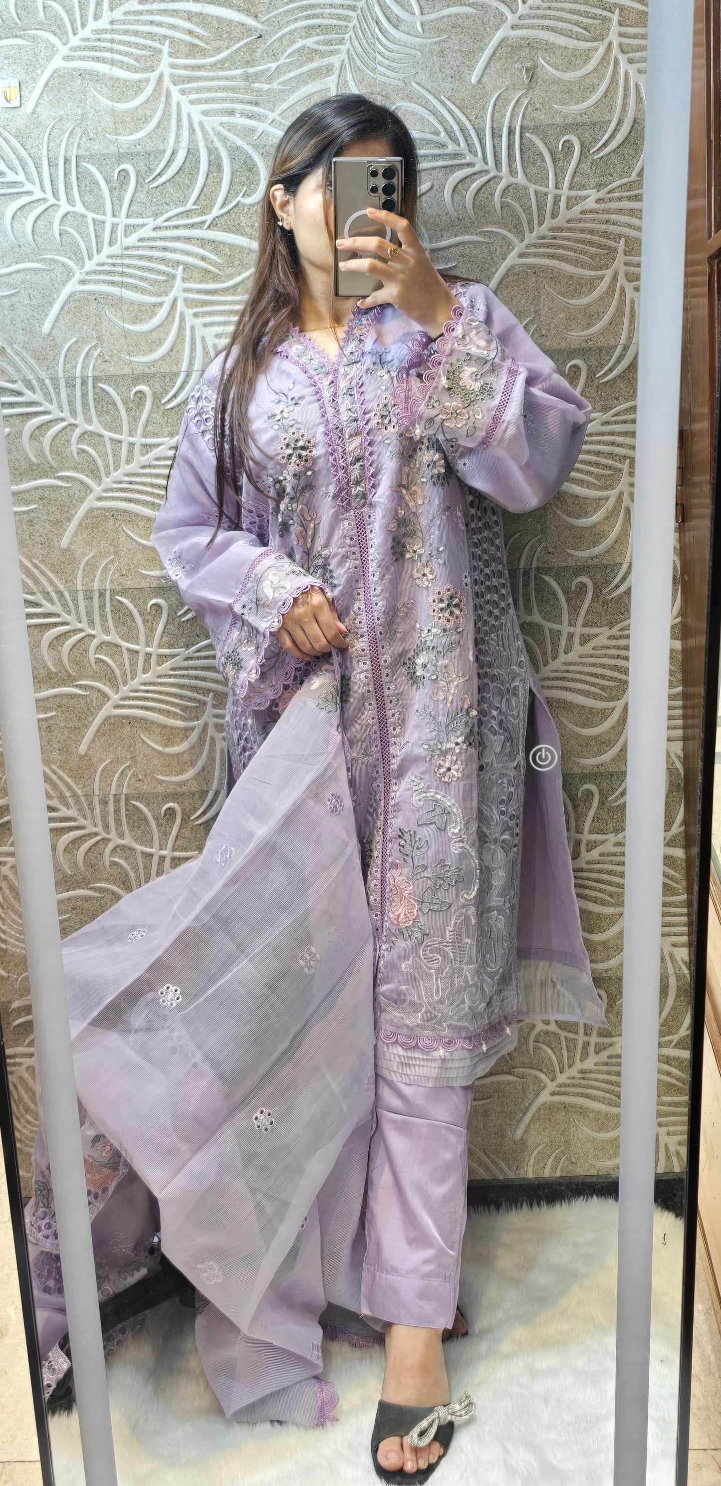 SAHAR (3pc embroidered cutwork readytowear set)