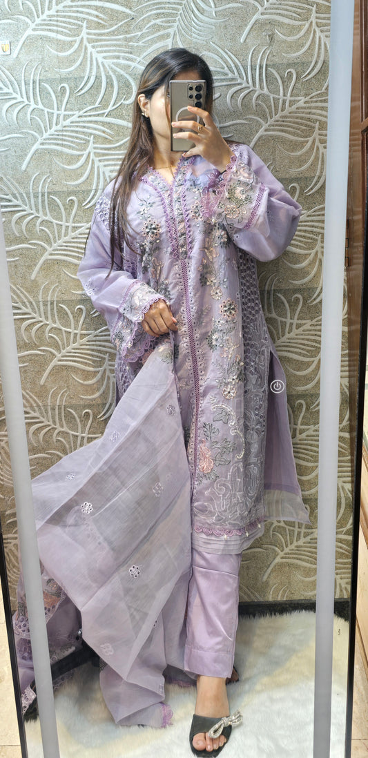 Raw silk 3pc suit
