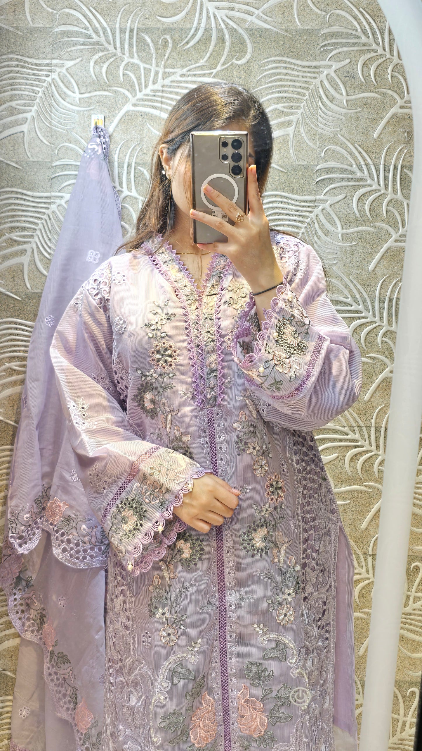 SAHAR (3pc embroidered cutwork readytowear set)