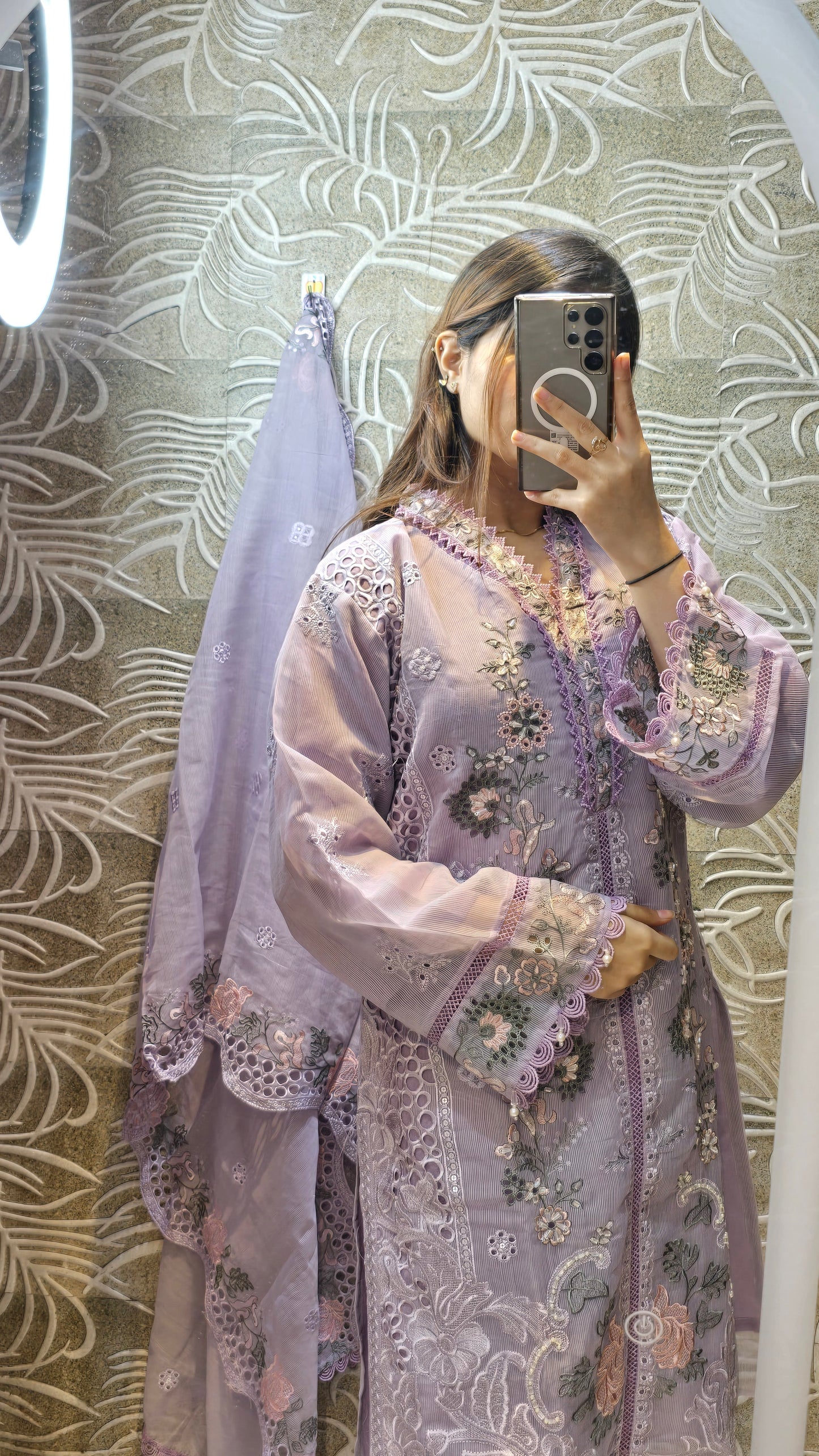 SAHAR (3pc embroidered cutwork readytowear set)