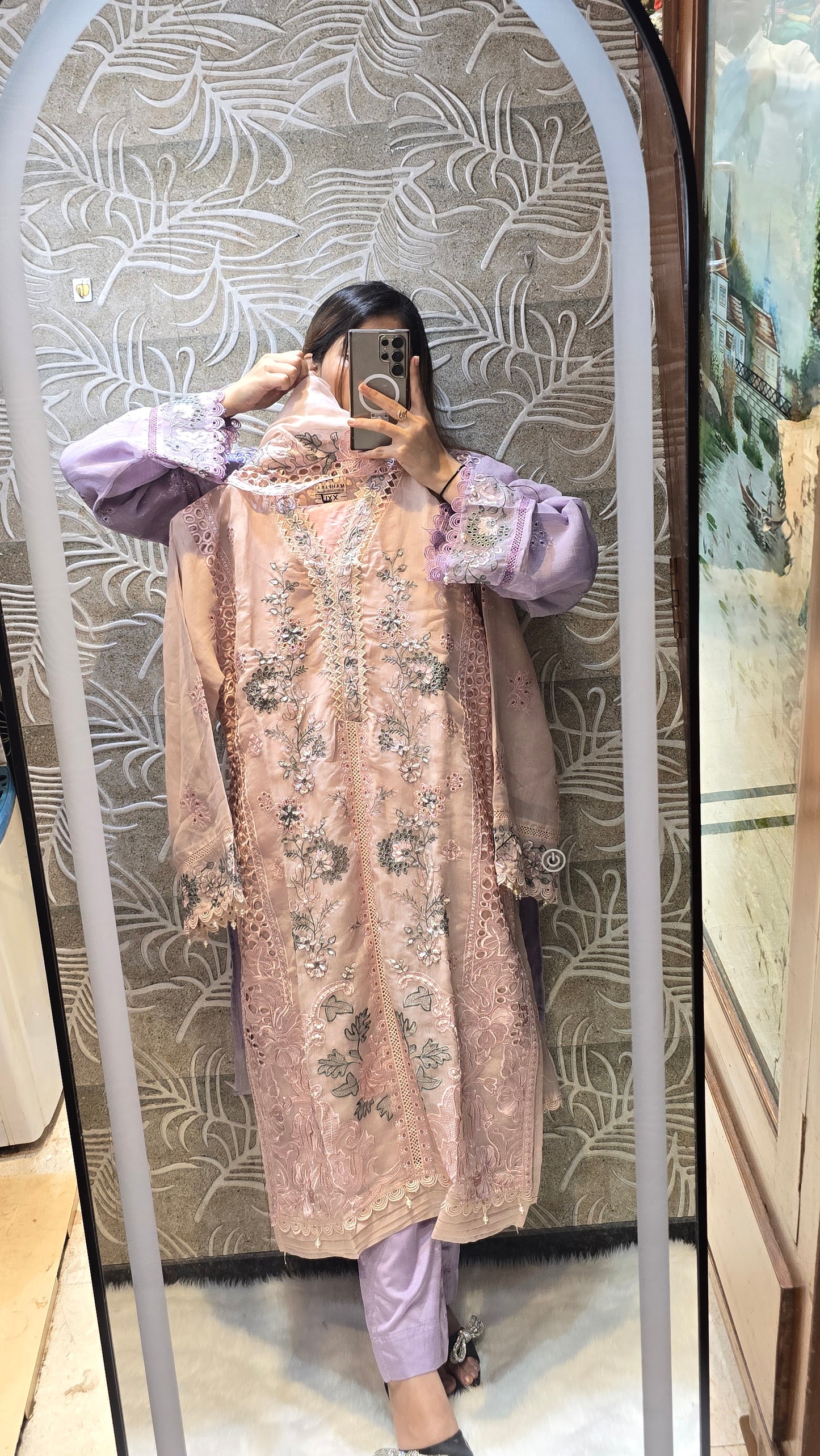SAHAR (3pc embroidered cutwork readytowear set)