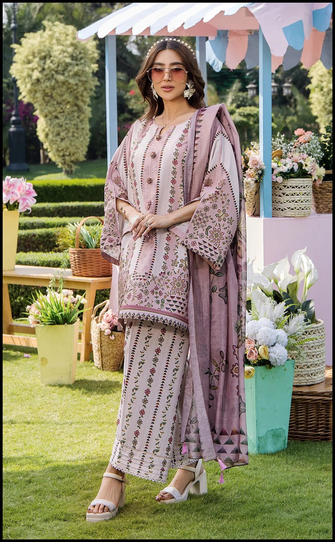 ACTRESS 3 pc turkish cord set with dupatta