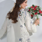 WHITE STUNNER Comfort Fit Turkish Cords Set with Premium Digital Print