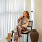 MAROON SUPREMACY Digital Printed Turkish Co Ord Set in Korean BSY with Color Lock Technology
