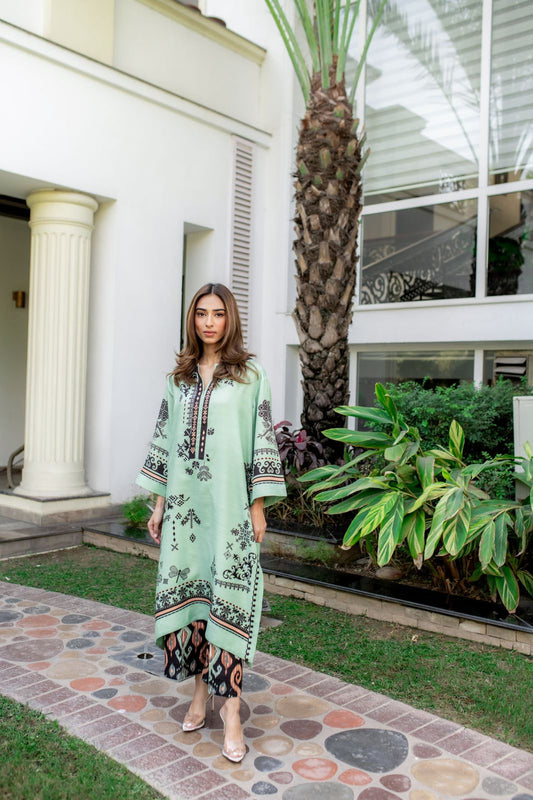 MINT GREEN 2 pc turkish cord set