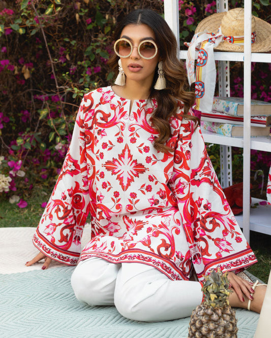 RED LOVE 2 pc trending turkish cord set