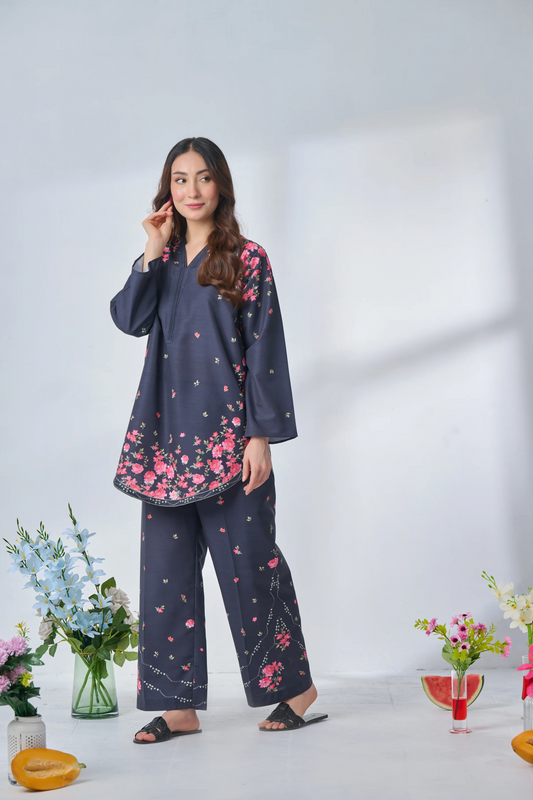MINIMALIST 3 pc turkish cord set with dupatta pure muzlin fabric