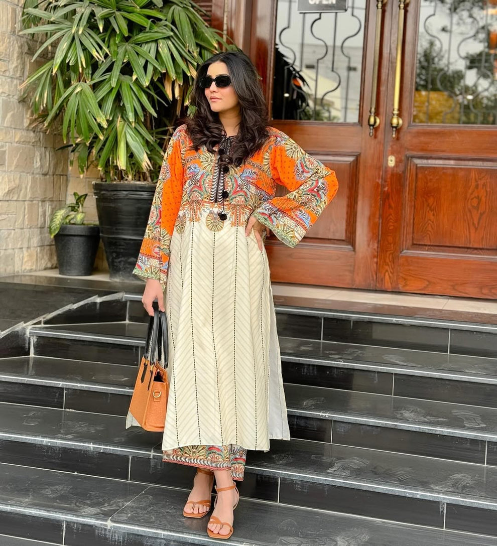 ORANGE AFFAIR 2 pc turkish cord set