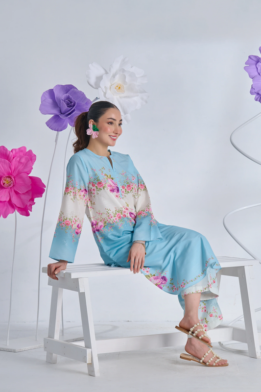 SKY BLUE 2 pc turkish cord set