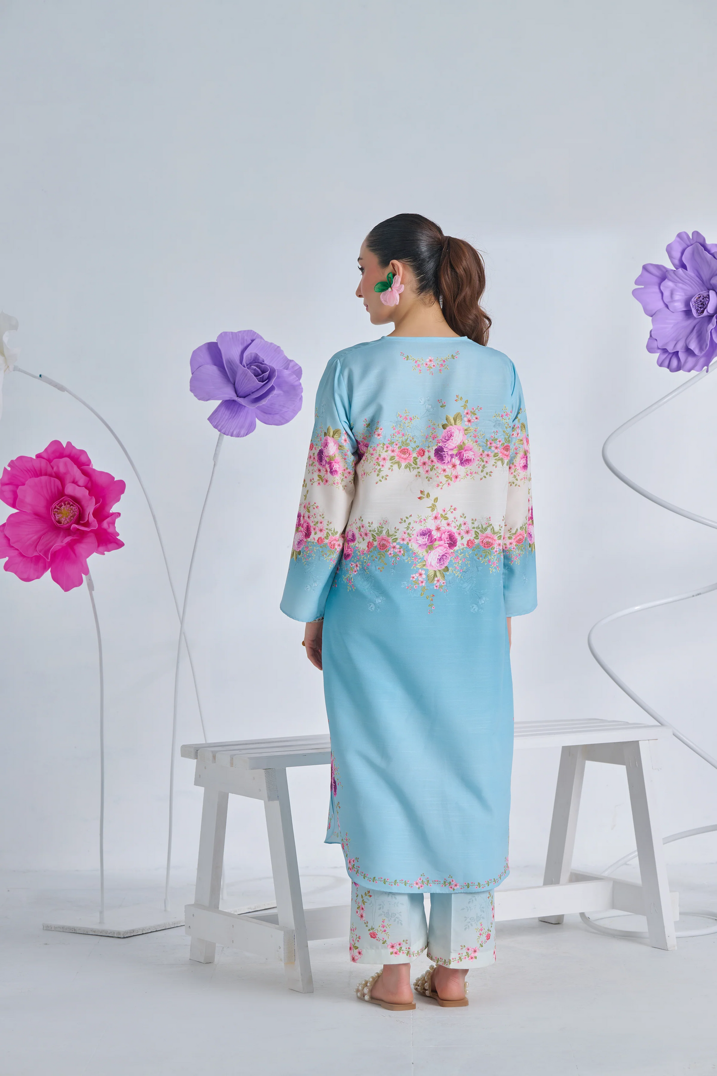 SKY BLUE 2 pc turkish cord set