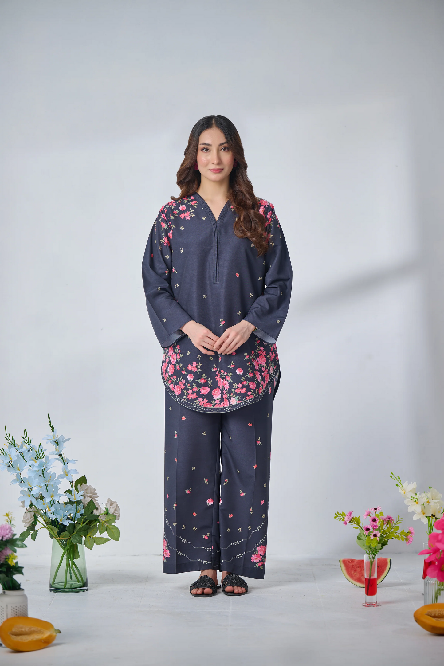 MINIMALIST 3 pc turkish cord set with dupatta pure muzlin fabric