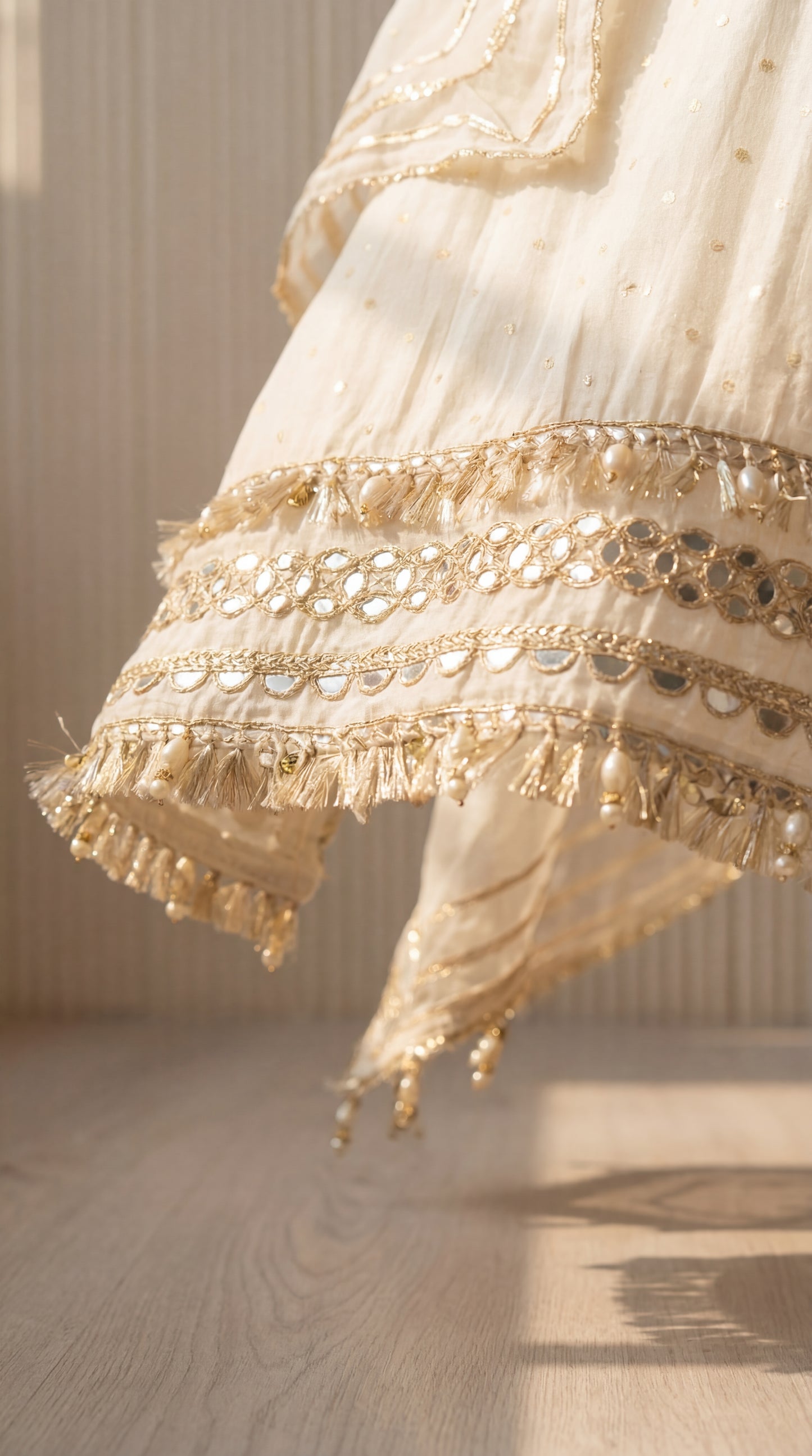 Shimmer Silk Semi-Stitched Kurta Set