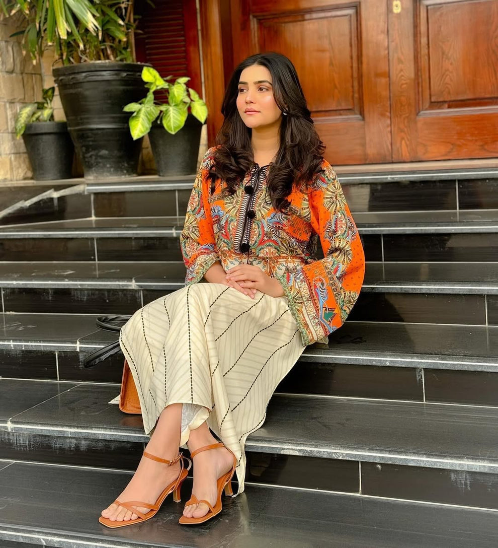 ORANGE AFFAIR 2 pc turkish cord set