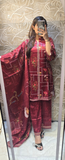 CRIMSON GLOW (Japan satin 2 pc cord set )