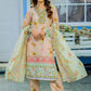 V NECK PAKISTANI PRINTED LONG 3PC SET WITH DUPATTA | AMINAH DESIGNS Aminah Designs