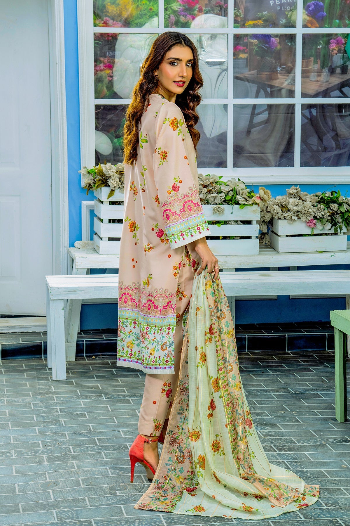 SPRING GLOW (3pc turkish long cord set with dupatta)