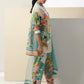 MULTI COLOR FARSHI SHALWAR PAKISTANI 3 PC PRINTED SET WITH DUPATTA | AMINAH DESIGNS Aminah Designs