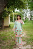Mint Rose Elegance 2PC Pakistani Set in Light Green & Baby Pink | Premium Pastel Wear – Aminah Designs Aminah Designs