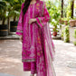Fuchsia Snow Bloom 3PC Pakistani Lawn Printed Set with Dupatta | White Highlight Design – Aminah Designs Aminah Designs