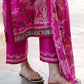 Fuchsia Snow Bloom 3PC Pakistani Lawn Printed Set with Dupatta | White Highlight Design – Aminah Designs Aminah Designs