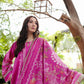 Fuchsia Snow Bloom 3PC Pakistani Lawn Printed Set with Dupatta | White Highlight Design – Aminah Designs Aminah Designs