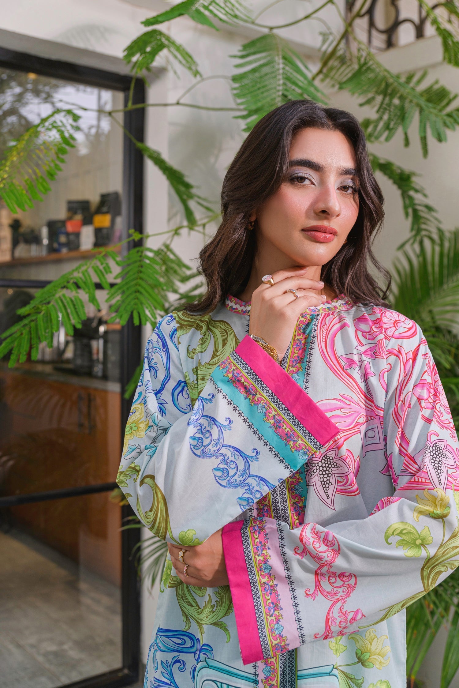 Multi color 2 pc turkish co-ord set for women Aminah Designs