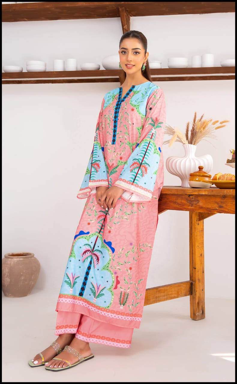 Premium Floral Printed Lawn Kurti for Women - Long Straight Designer Kurta | Summer casual Wear | Aminah Designs Aminah Designs