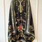 Pure muslin semi stitched shirt printed with beautiful laces & mirror works