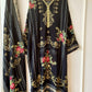 Pure muslin semi stitched shirt printed with beautiful laces & mirror works