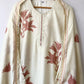 Pure muslin semi stitched shirt with beautiful thread mirror & lace work